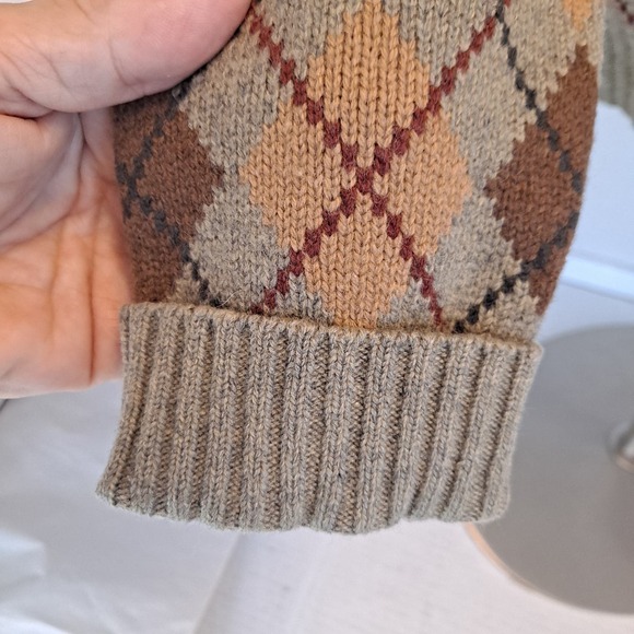 Ralph Lauren Sweater Size S Lambswool Cashmere Pullover Argyle Fall Colors - Picture 7 of 7